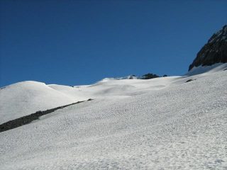 la parte alta dell'itinerario