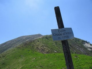 La cima dell'Angiolino dal colle