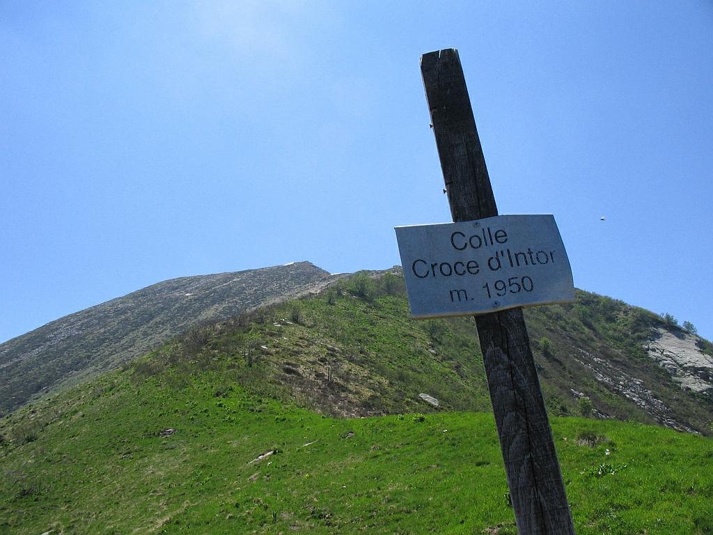 La cima dell'Angiolino dal colle