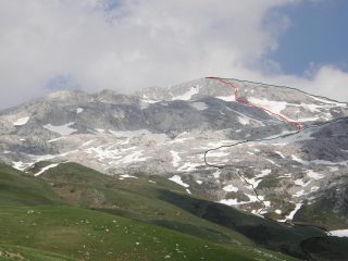 Versante di salia con itinerari