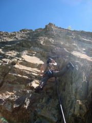 Diedro in partenza sul 1° tiro