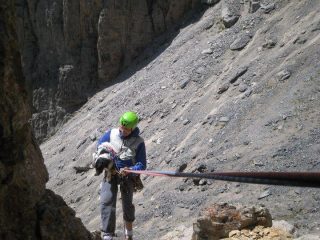 Dianette nella doppia di 30 m verso il canale