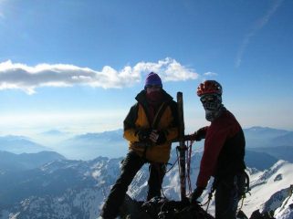 Vento freddo in vetta alle 8 di mattina