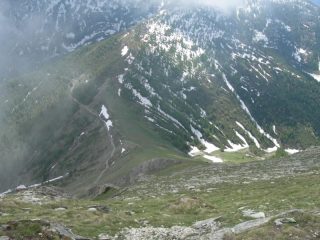 Il Colle delle Selle Vecchie dalla vetta