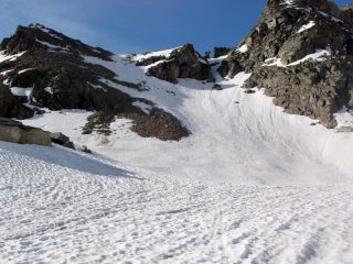 Il canale che porta alla Selletta 2720m