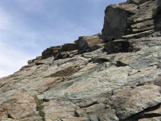 passaggi finali piu' impegnativi prima del pendio nevoso