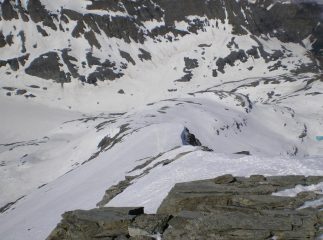 Versante di salita dalla cima