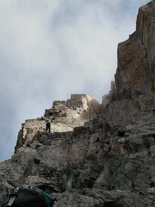 Aig. de l'Index, parete W: terzo tiro