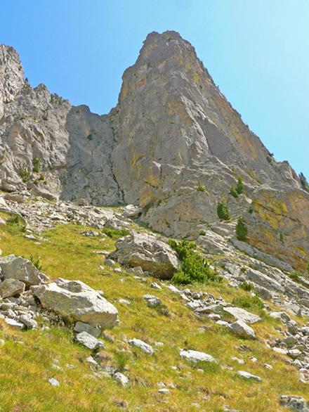 la parete nord ovest del Petit Cayre