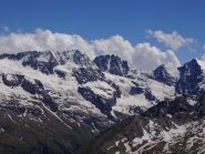 panorama sui Gemelli,nord Roccia Viva ,Becca di Gay testa Gran crou e testa di Valnontey