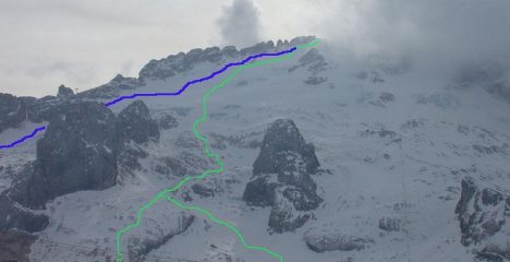 Blu it. fianco pista, verde it. tra Sassi delle 11 e 12