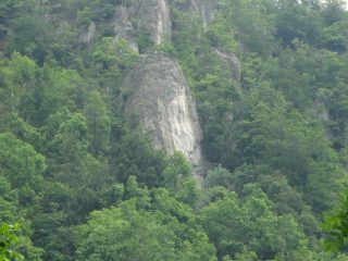 La falesia dalla strada