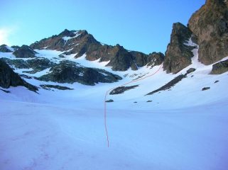 La parte iniziale della salita (dopo la Gorgia della Maura)