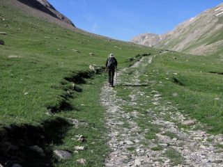 Davide sale lungo il Vallone (24-6-2009)