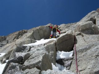 Sulle roccette oltre la terminale