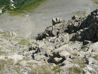 un tratto del passo del Ciat, dall'alto