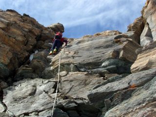 Il breve tratto con la nuova corda fissa