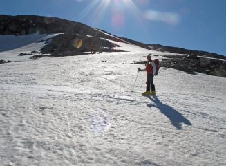 Dal Passo Luisass gli ultimi pendii perfettamente raccordati fino in cima