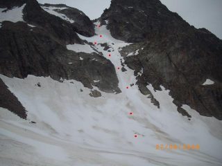 il canalone per il c.tto S.Robert 