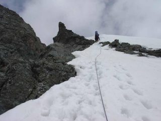Discesa sulla crestina
