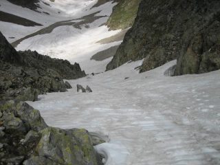 Il canalino dall'alto