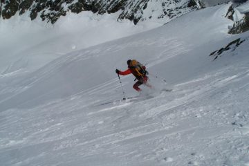 Marco in partenza dalla vetta