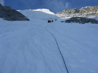 salita lungo la via della Goulottina