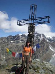cima bandierine nuvole vallone Mezzalama 
