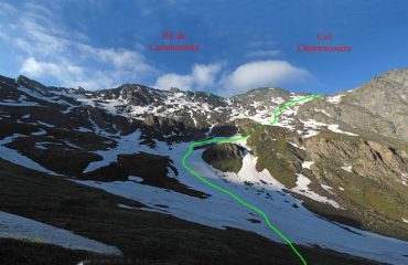 itinerario dal 2° tornante sotto il rifugio