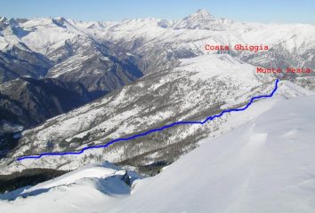 Monte Festa e Costa Ghiggia visti dalla Piovosa