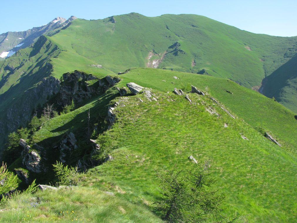 La punta dell'Orletto e la Rosa dei Banchi, dal Monte Civetto