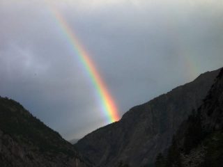 Arcobaleno preannunciante la fine delle ostilità, ma ormai siamo alla macchina... 