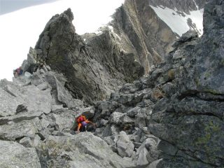 Paolino sulla cresta finale