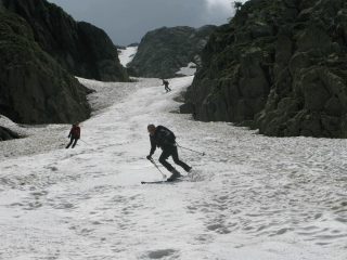 In discesa