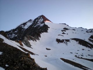 Il versante di salita dal colle 3268m