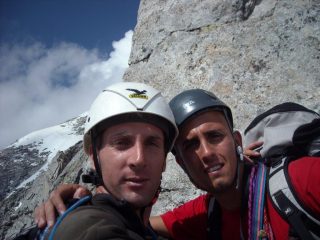 Simone ed Emanuele in vetta alla Punta Angela