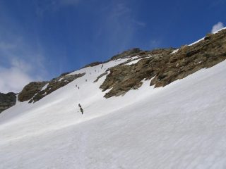 Il breve ma ripido pendio finale