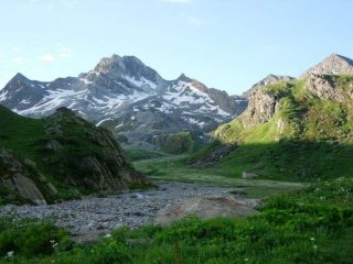 La montagna vista dal vallone di salita