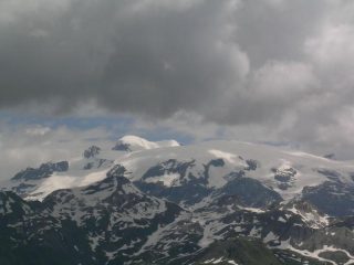 Gobba di Rollin e Breithorn dalla cima