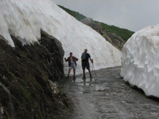 Pietro e Massimo sulla strada militare