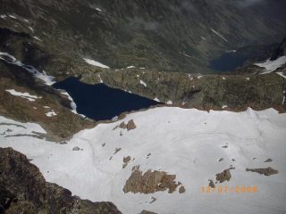 dalla cima verso i laghi del Sella
