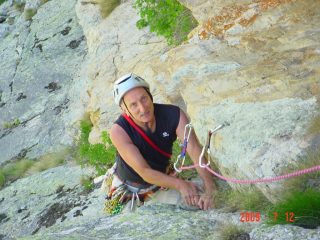 Gianni sull'ultimo tiro della Via  (6a)