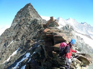 la cresta verso il Feechopf dal Allalinpass