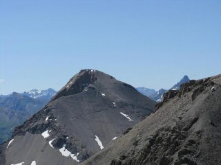 Lo Chaberton con il percorso di salita