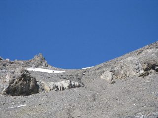 La parte finale di salita verso il Passo del Mulo