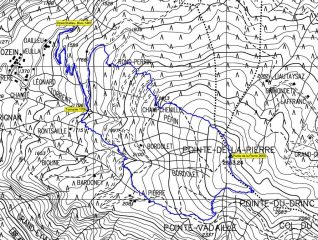 mappa itinerario con traccia GPS
