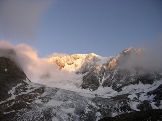 cresta della gouille dopo la nevicata