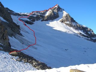 Mappa di salita alla Becca di Monciair