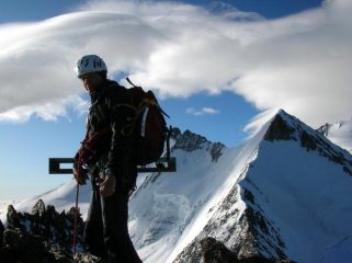 Dalla cima del Dirrunhorn, il tratto di cresta che sale all'Hohberghorn