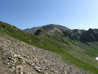 In prossimità delle Bocchette con la Punta Rims sullo sfondo....